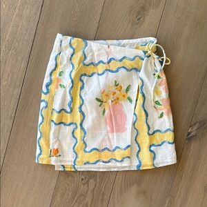 Sabo Skirt Flower Pots Wrap Skirt XS NWT